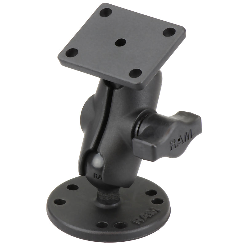 RAM drill down dubbele bal montage met rechthoek amps plaat kort - RAM Mounts RAM-B-139U-A