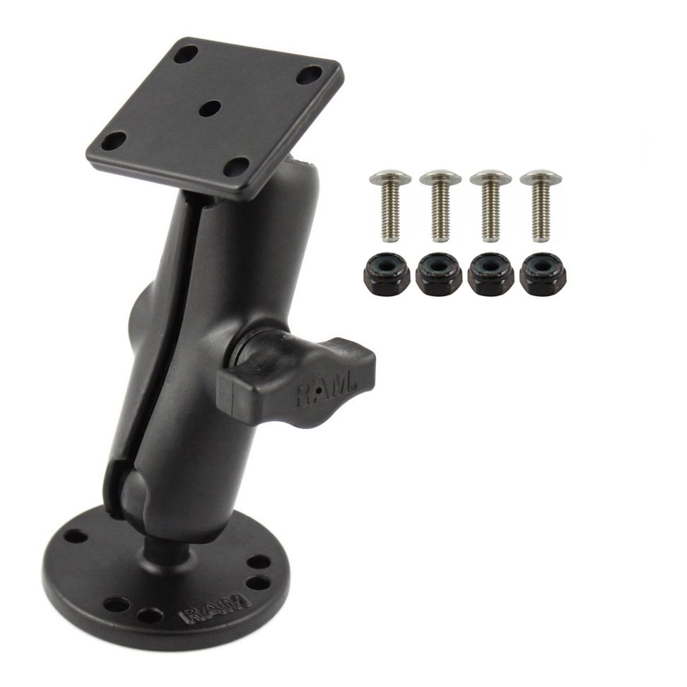 RAM Drill-Down Dubbele Bal Mount met Rechthoekige AMPS-plaat & Hardware - RAM Mounts RAM-B-139U-CA1 afbeelding 1