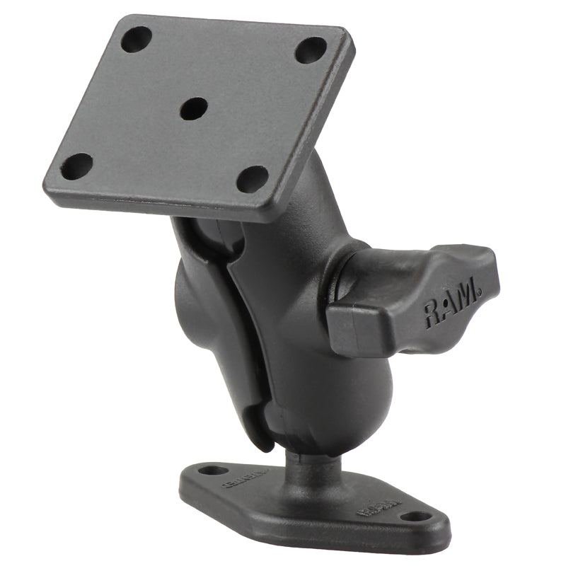 RAM dubbele balbevestiging met 2 gat en 4 gat amps platen kort - RAM Mounts RAM-B-140U-A