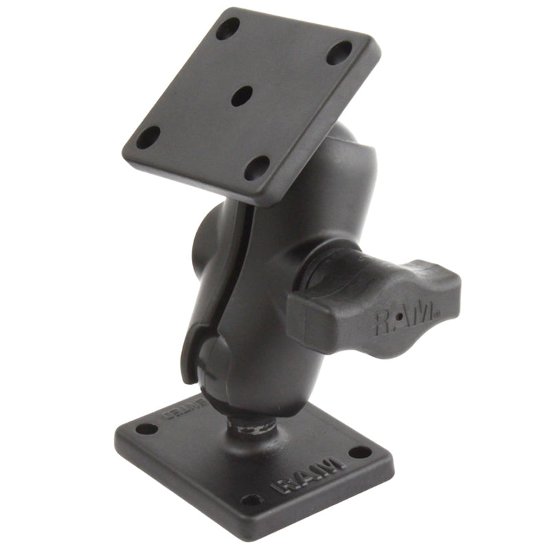 RAM drill down dubbele bal montage met rechthoekige amps plates kort - RAM Mounts RAM-B-141U-A