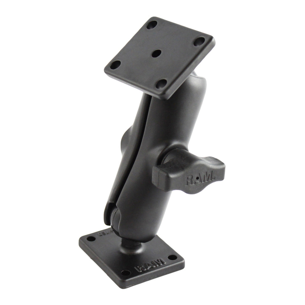 RAM drill down dubbele bal montage met rechthoek amps plates medium - RAM Mounts RAM-B-141U
