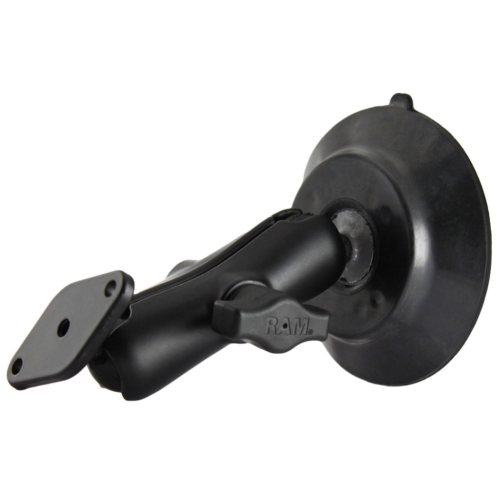 RAM Zuignap Dubbele Balhouder met Diamantplaat - RAM Mounts RAM-B-148U afbeelding 1