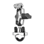 RAM chrome stuurboom u bout montage met korte dubbele socket arm - RAM Mounts RAM-B-149ACH-LO4