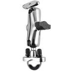 RAM chrome stuurboom u bout montage met medium dubbele socket arm - RAM Mounts RAM-B-149CHU