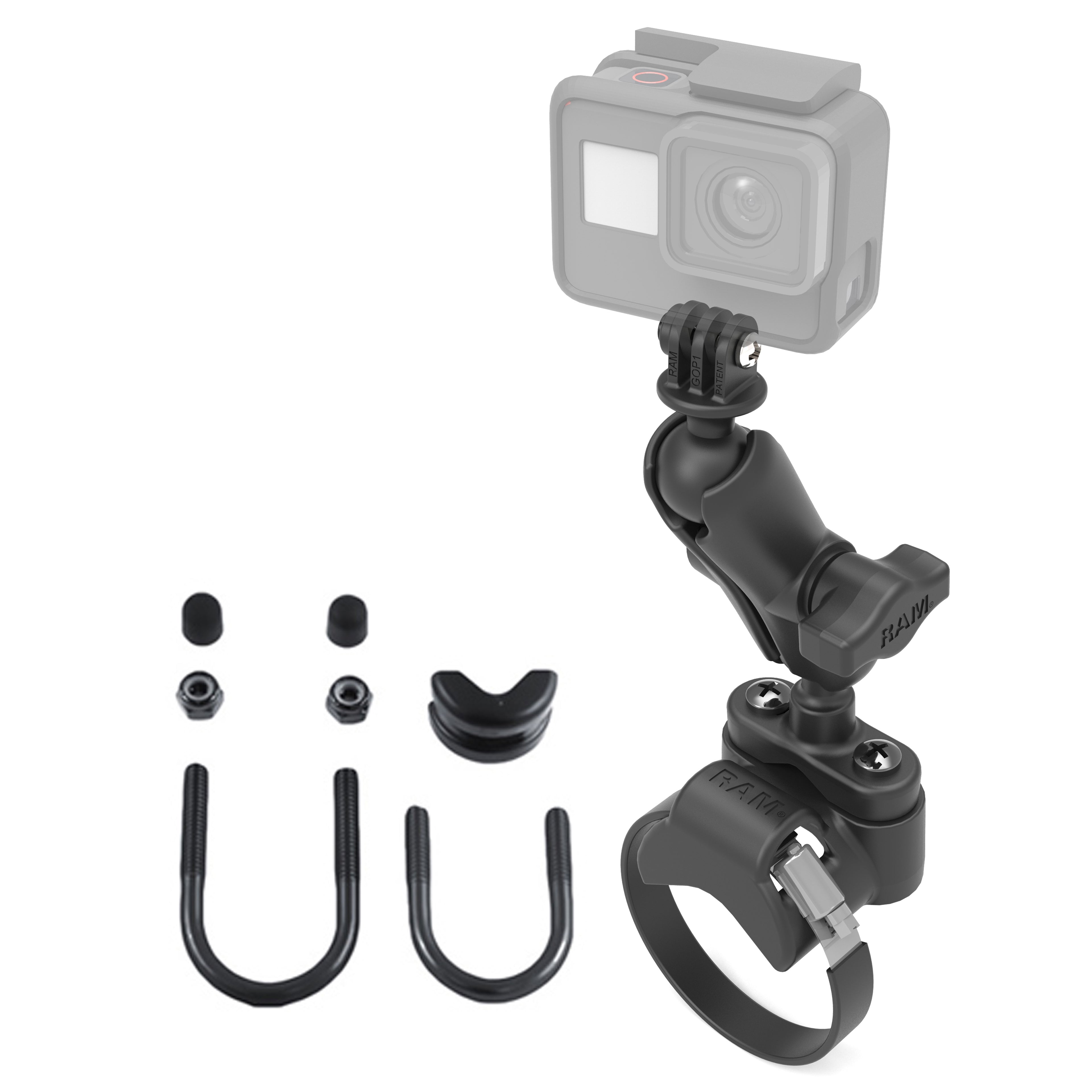 RAM atvside by side stuur u beugel montage met actioncamera adapter - RAM Mounts RAM-B-149Z-2-GOP1U