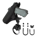 RAM atvside by side dubbele kogel railmontage met pistoolholster clip - RAM Mounts RAM-B-149Z-2-GUN1U