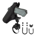 RAM ATV/Side By Side Dubbele Kogel Railmontage met Pistoolholster Clip - RAM Mounts RAM-B-149Z-2-GUN1U afbeelding 1