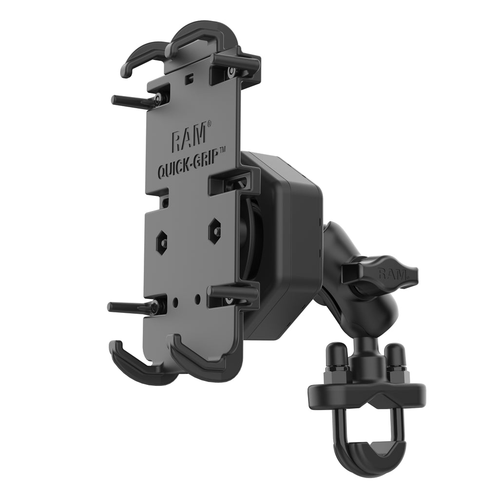 RAM quick grip xl telefoonhouder met vibe safe u bout basis korte arm - RAM Mounts RAM-B-149Z-A-PD4-462
