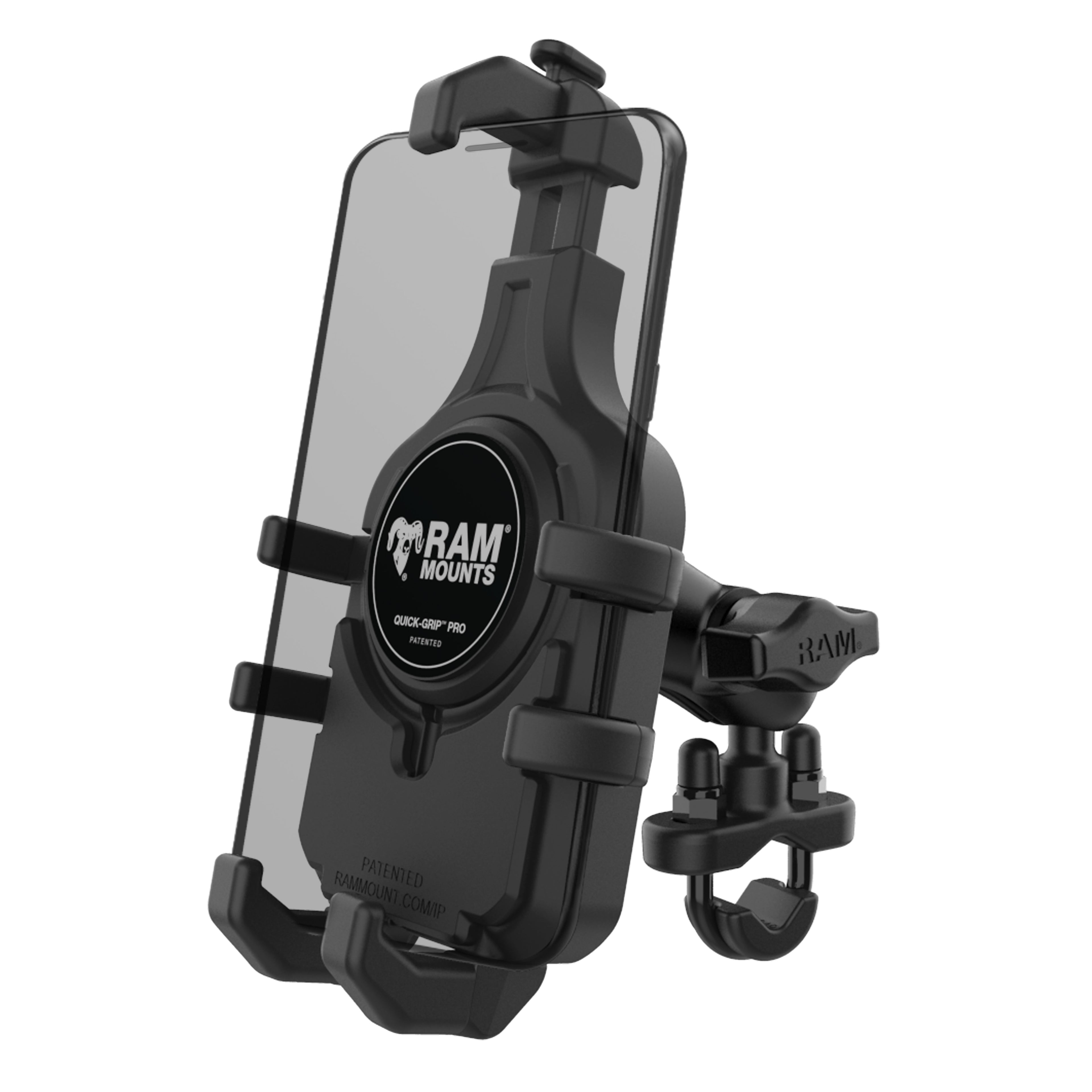 RAM Quick-Grip™ Pro Telefoonhouder met Stuur U-Beugel Basis - Kort - RAM Mounts RAM-B-149Z-A-PD5U afbeelding 1