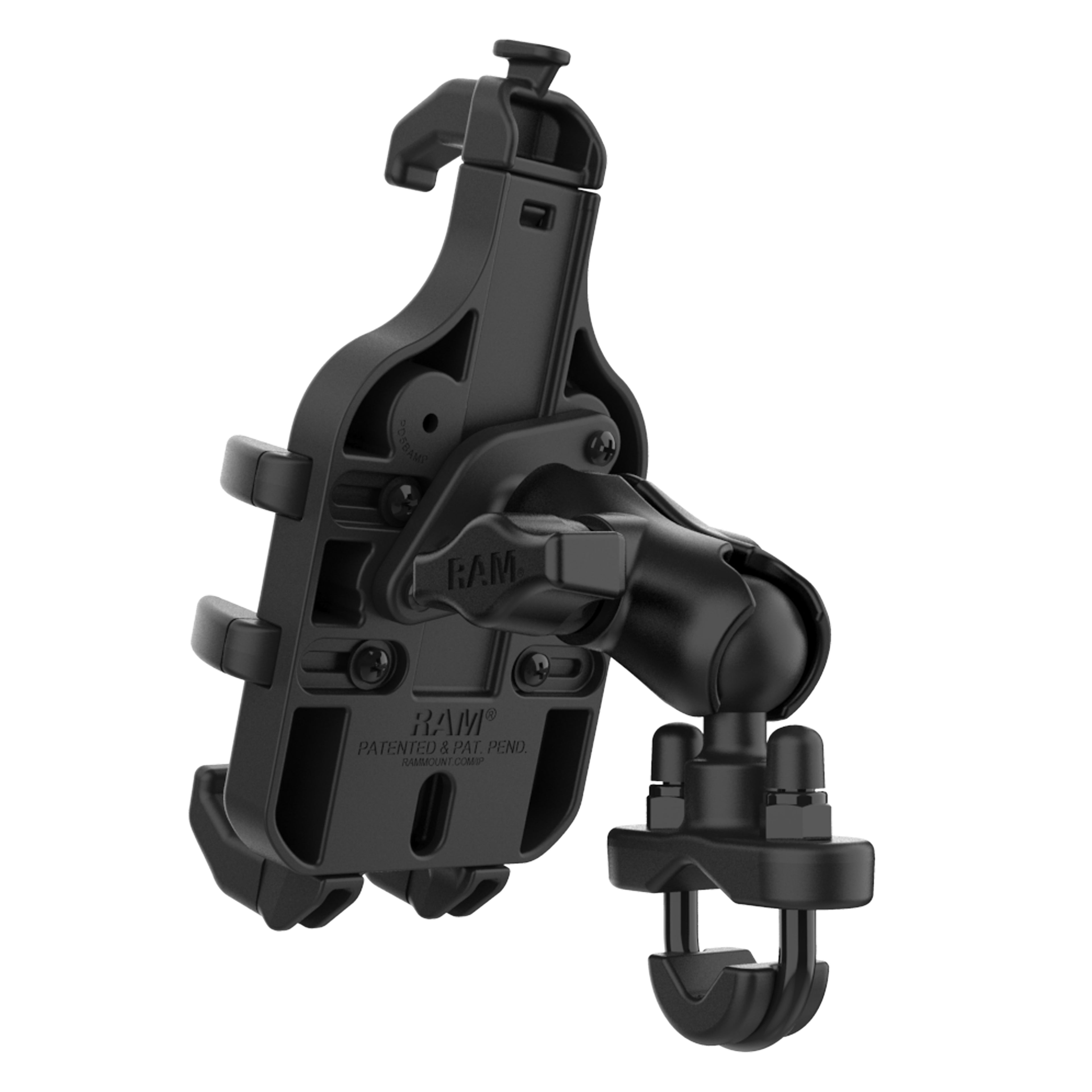 RAM Quick-Grip™ Pro Telefoonhouder met Stuur U-Beugel Basis - Kort - RAM Mounts RAM-B-149Z-A-PD5U afbeelding 3