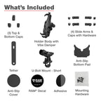 RAM Quick-Grip™ Pro Telefoonbevestiging met Trillinsdemping + U-Bout Basis - RAM Mounts RAM-B-149Z-A-PD5VU afbeelding 6