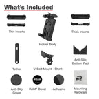 RAM Quick-Grip™ Pro XL Telefoonbevestiging met Stuur U-Bolt Basis - Kort - RAM Mounts RAM-B-149Z-A-PD7U afbeelding 7