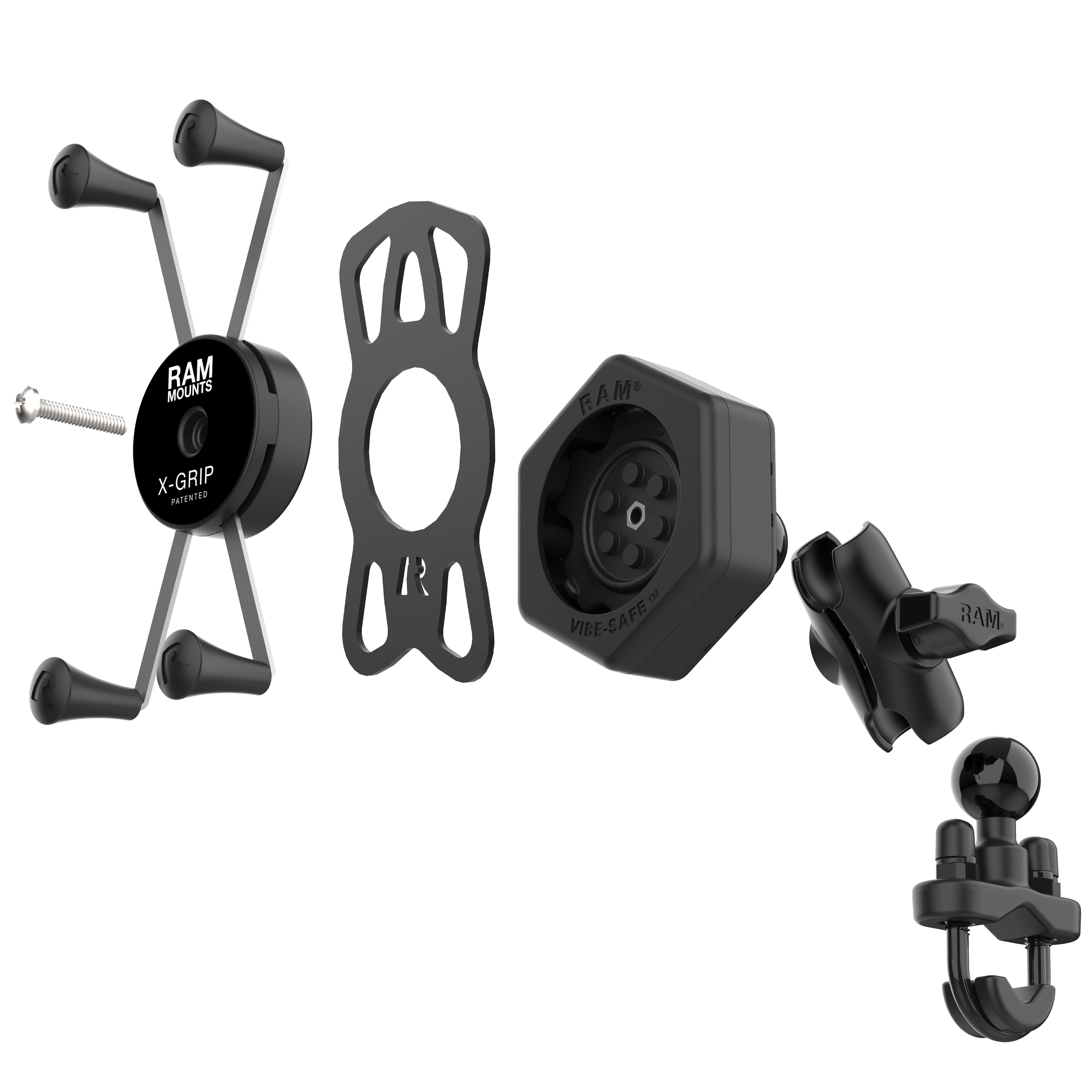 RAM X-Grip® Grote Telefoonhouder met Vibe-Safe™ & U-Bout Basis - Korte Arm - RAM Mounts RAM-B-149Z-A-UN10-462 afbeelding 4