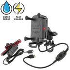 RAM tough charge 15w waterdichte draadloze oplaad motorfietshouder - RAM Mounts RAM-B-149Z-A-UN12W-V7M-1