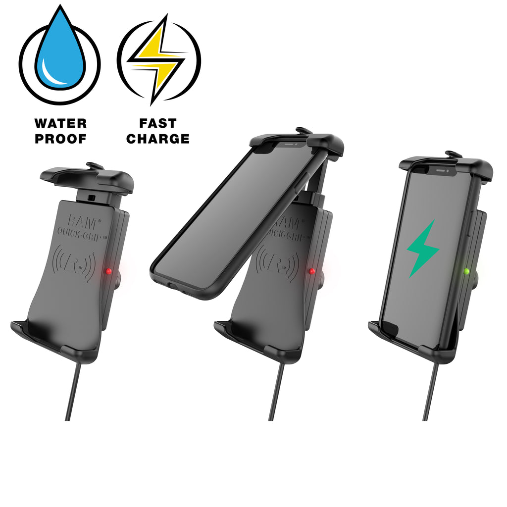 RAM Quick-Grip™ 15W Waterdichte Draadloze Oplaadhandgreepbevestiging - RAM Mounts RAM-B-149Z-A-UN14W-V7M-1 afbeelding 2