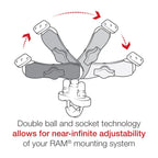 RAM U-Bout Dubbele Bal Mount voor Magellan eXplorist 510, 610 & 710 - RAM Mounts RAM-B-149Z-MA14 afbeelding 3