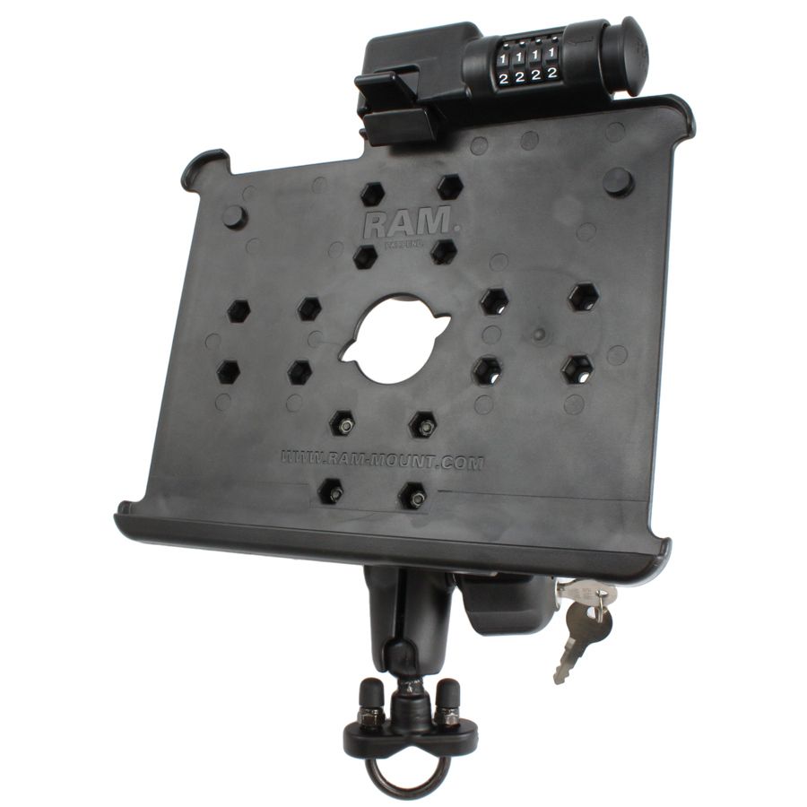 RAM Latch-N-Lock™ voor Apple iPad Gen 1-2 met stuur U-Bout Base - RAM Mounts RAM-B-149Z-AP8LU afbeelding 1