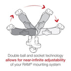 RAM Stuur U-Bout Dubbele Bal Montage voor Garmin Quest & Quest 2 - RAM Mounts RAM-B-149Z-GA15U afbeelding 3