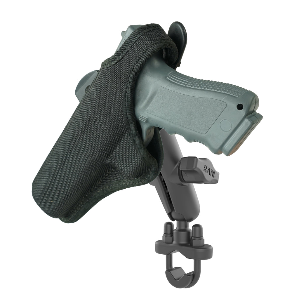 RAM Stuur U-Bout Dubbele Bal Montage met Pistool Holster Clip - RAM Mounts RAM-B-149Z-GUN1U afbeelding 3
