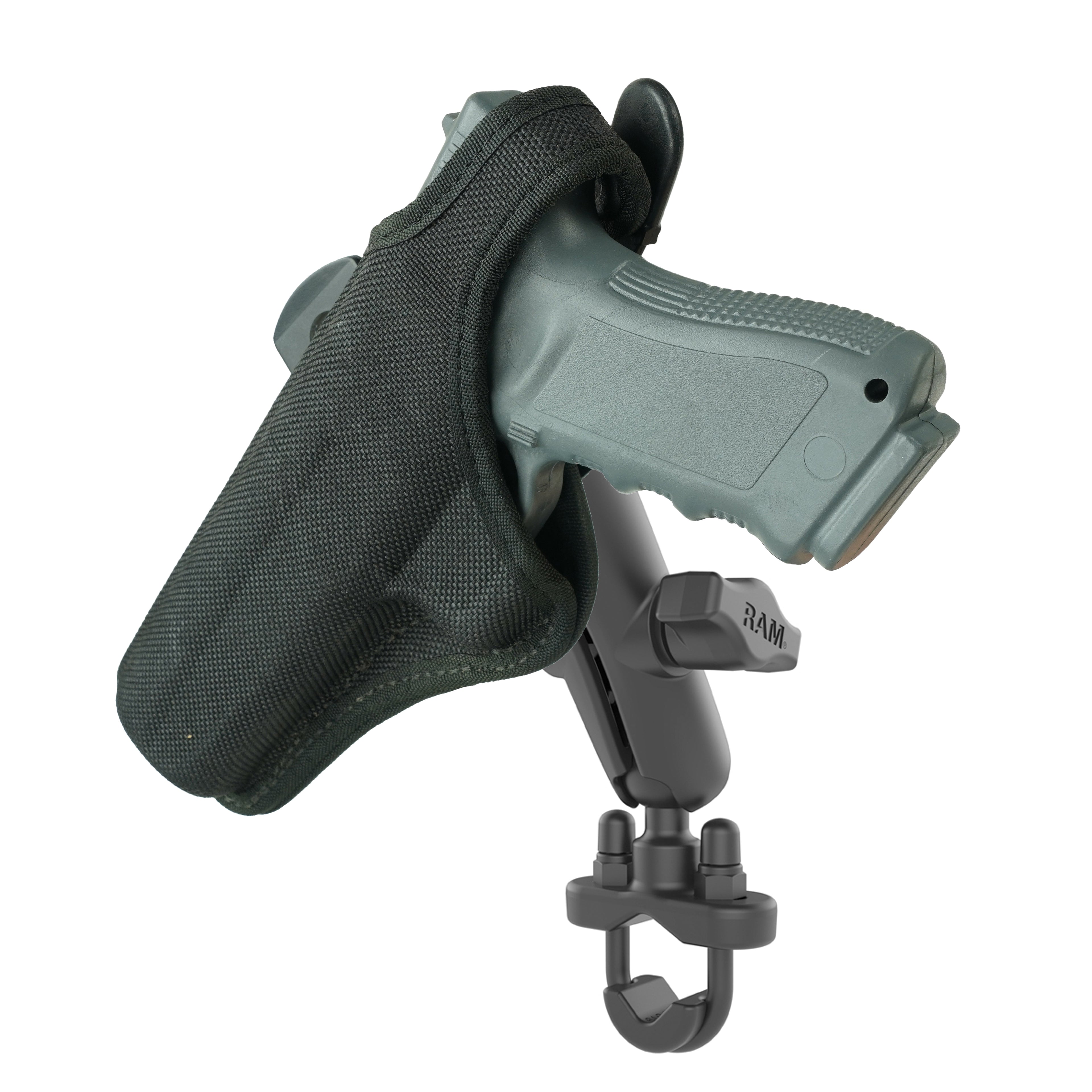 RAM Stuur U-Bout Dubbele Bal Montage met Pistool Holster Clip - RAM Mounts RAM-B-149Z-GUN1U afbeelding 3