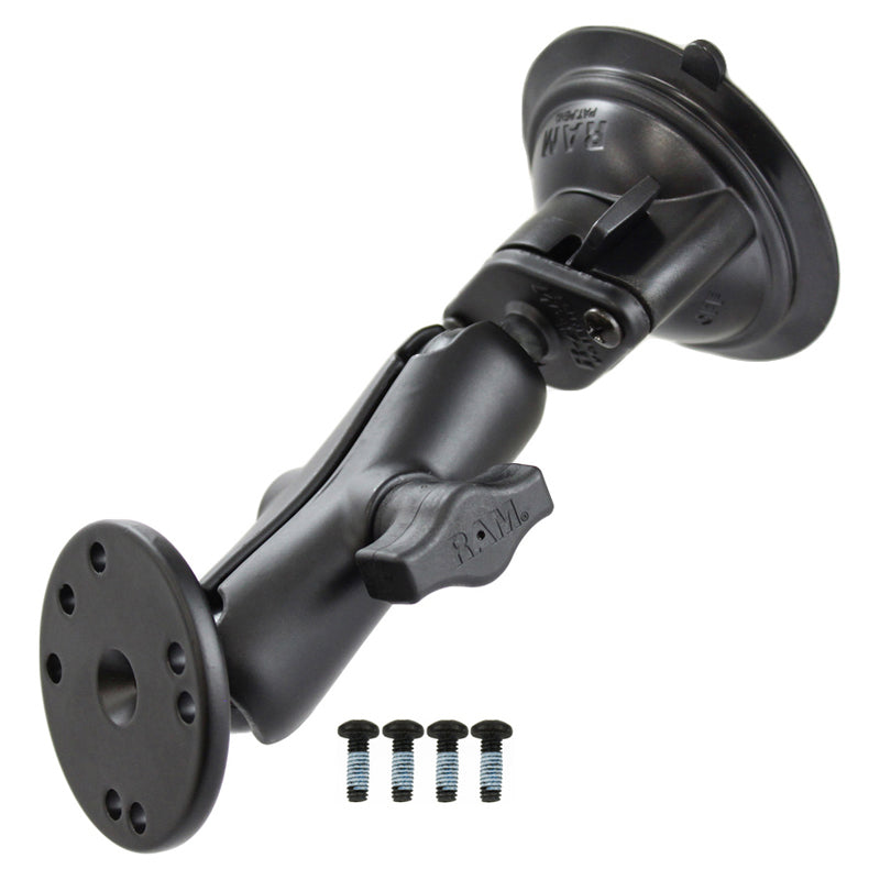 RAM twist lock vakuumbevestigingshouder met ronde plaat hardware - RAM Mounts RAM-B-166-202U-UK1