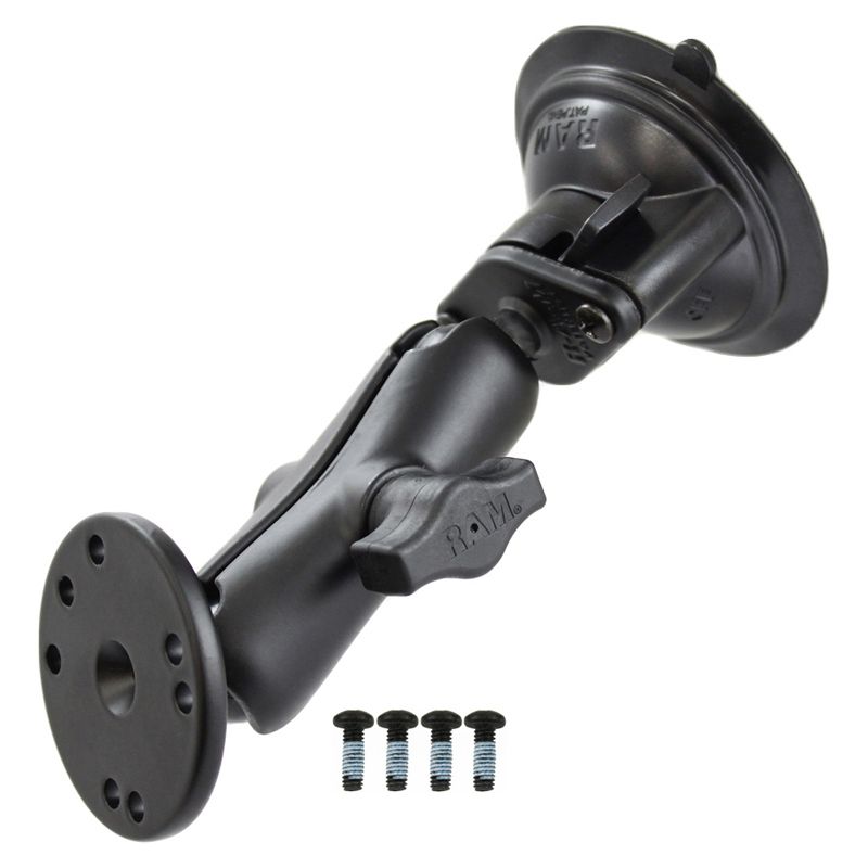RAM Twist-Lock™ Vakuumbevestigingshouder met Ronde Plaat & Hardware - RAM Mounts RAM-B-166-202U-UK1 afbeelding 1