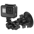 RAM twist lock zuignap bevestigingshouder met actiecamera adapter korte arm - RAM Mounts RAM-B-166-A-GOP1U