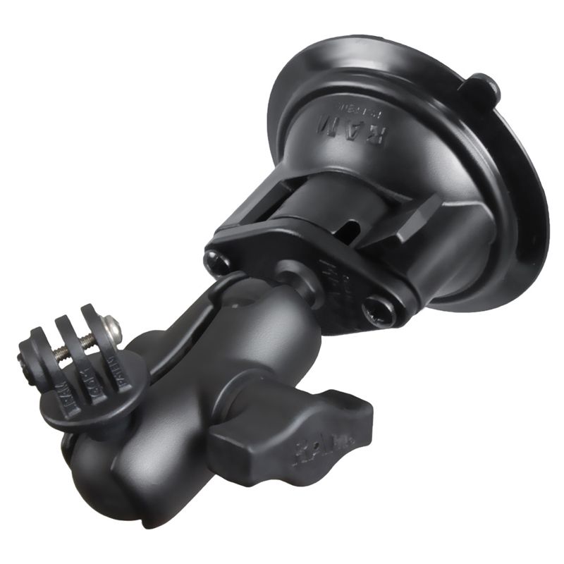 RAM Twist-Lock™ Zuignap Bevestigingshouder met Actiecamera Adapter - Korte Arm - RAM Mounts RAM-B-166-A-GOP1U afbeelding 3