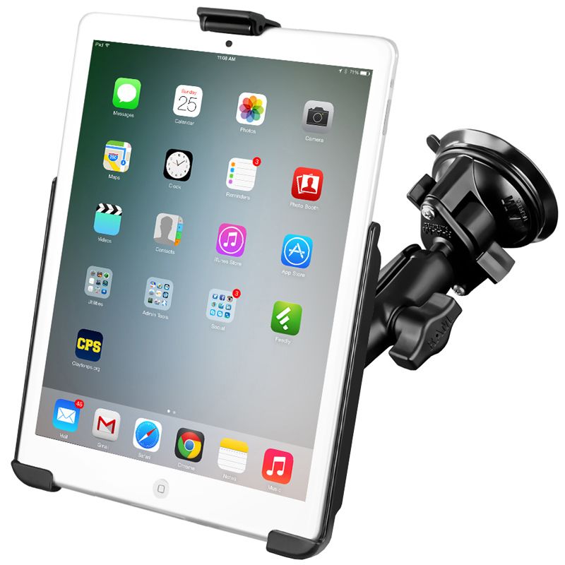 RAM EZ-Roll'r™ voor iPad mini 1-3 met RAM Twist-Lock™ Suction Cup Mount - RAM Mounts RAM-B-166-AP14U afbeelding 1
