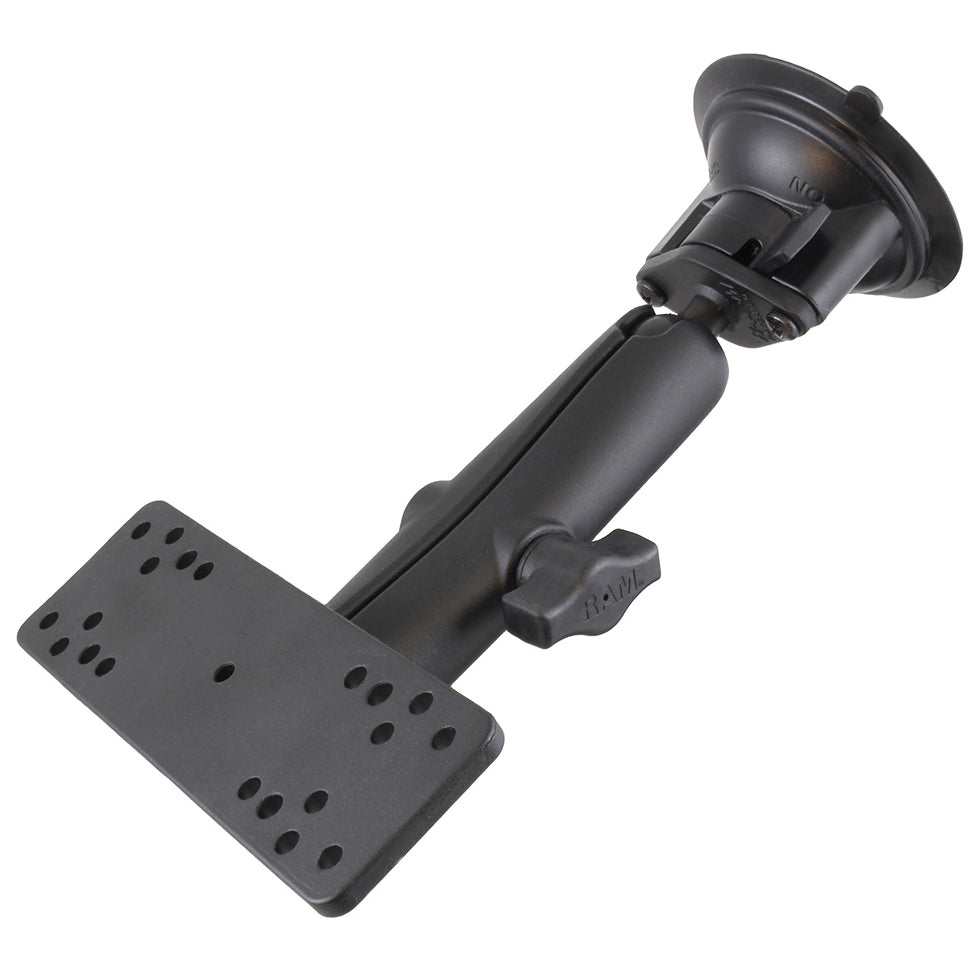 RAM twist lock zuignapbevestiging met elektronicaplaat lange arm - RAM Mounts RAM-B-166-C-111U