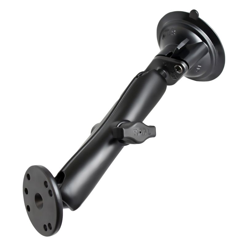 RAM Twist-Lock™ Dubbele Kogelbevestiging met Ronde Plaat - Lange Arm - RAM Mounts RAM-B-166-C-202U afbeelding 1