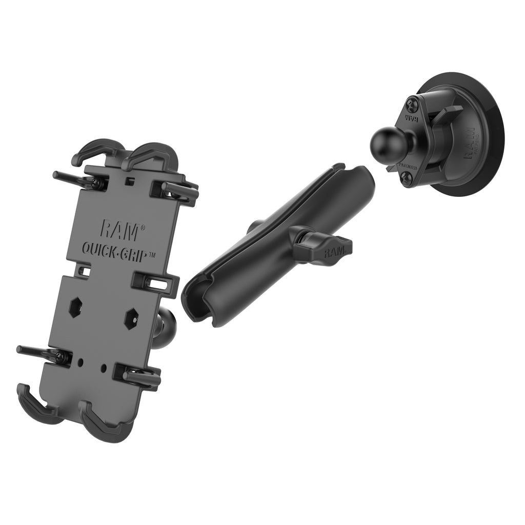 RAM Quick-Grip™ XL Telefoonhouder met Twist-Lock™ Zuignap - Lange Arm - RAM Mounts RAM-B-166-C-PD4U afbeelding 3