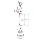 RAM X-Grip® Grote Telefoonhouder met Twist-Lock™ Zuignap - Lange Arm - RAM Mounts RAM-B-166-C-UN10U afbeelding 3