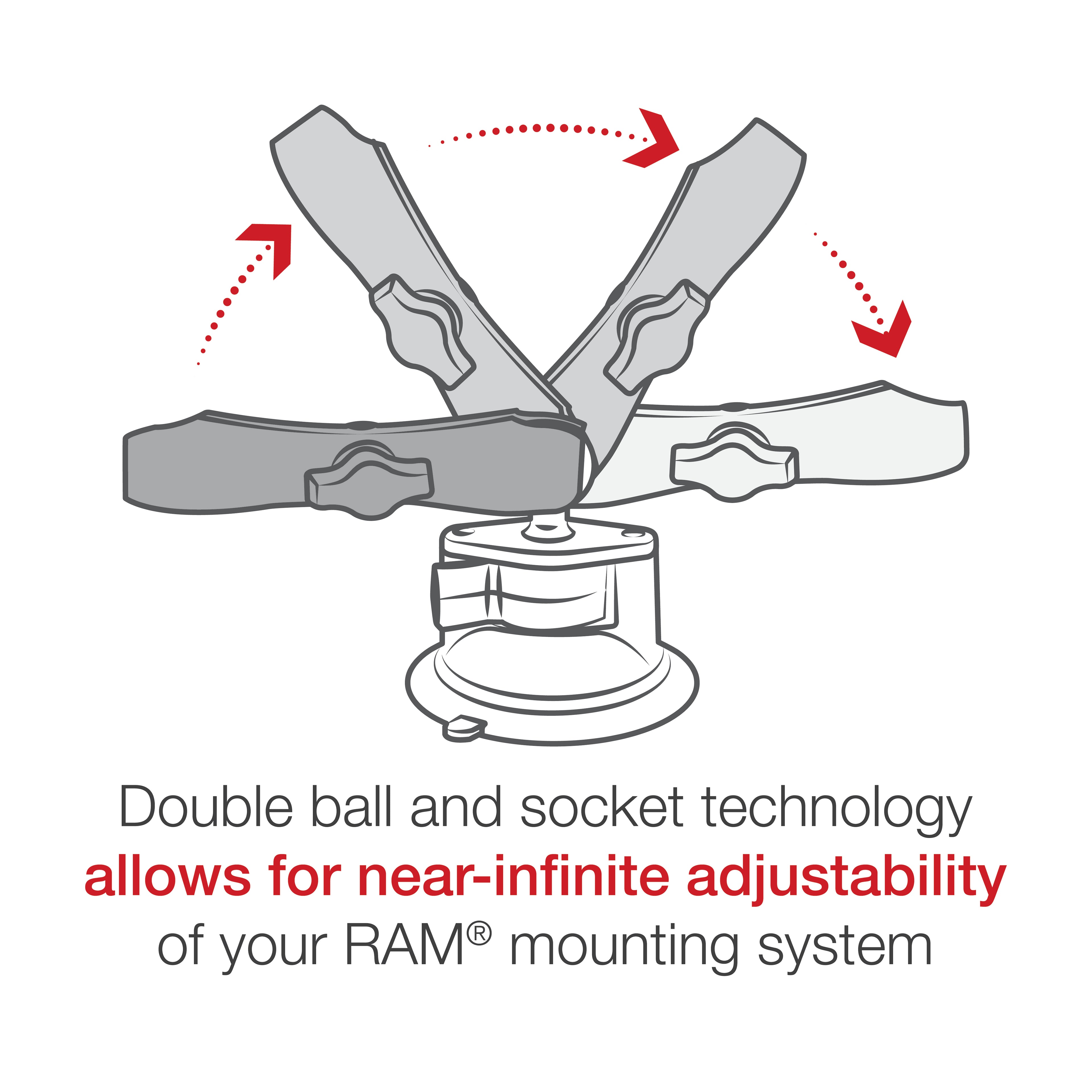 RAM X-Grip® Grote Telefoonhouder met Twist-Lock™ Zuignap - Lange Arm - RAM Mounts RAM-B-166-C-UN10U afbeelding 4