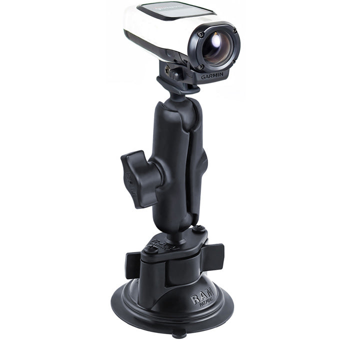 RAM twist lock zuignapbevestiging met garmin virb camera adapter - RAM Mounts RAM-B-166-GA63U