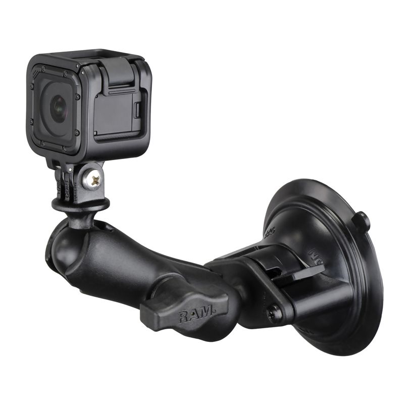 RAM Twist-Lock™ Zuignapbevestiging met actiecamera-adapter - Medium - RAM Mounts RAM-B-166-GOP1U afbeelding 2