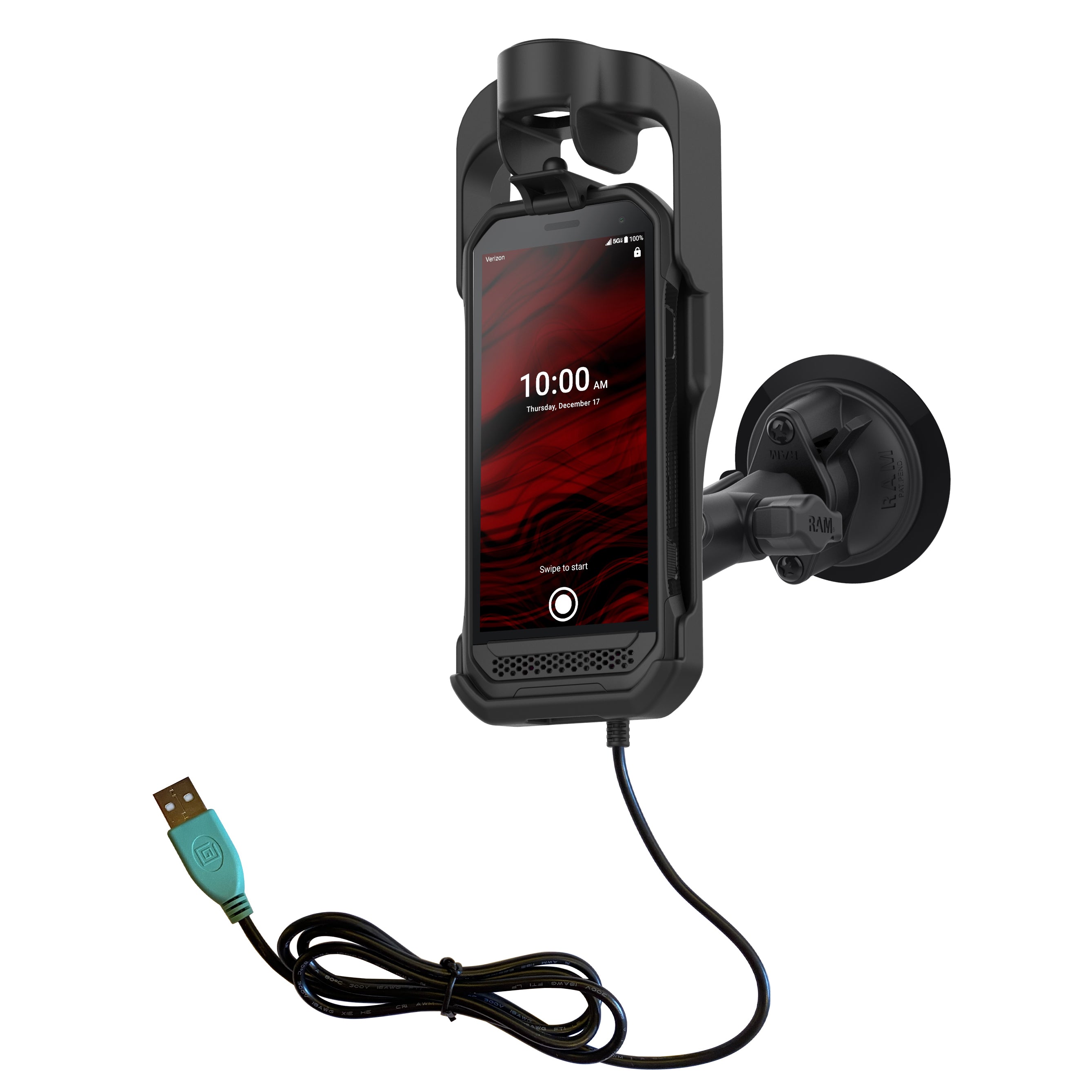 RAM Oplaadbare Zuignap Montage voor Kyocera DuraForce Ultra 5G E7110 - RAM Mounts RAM-B-166-KYO1PU afbeelding 1