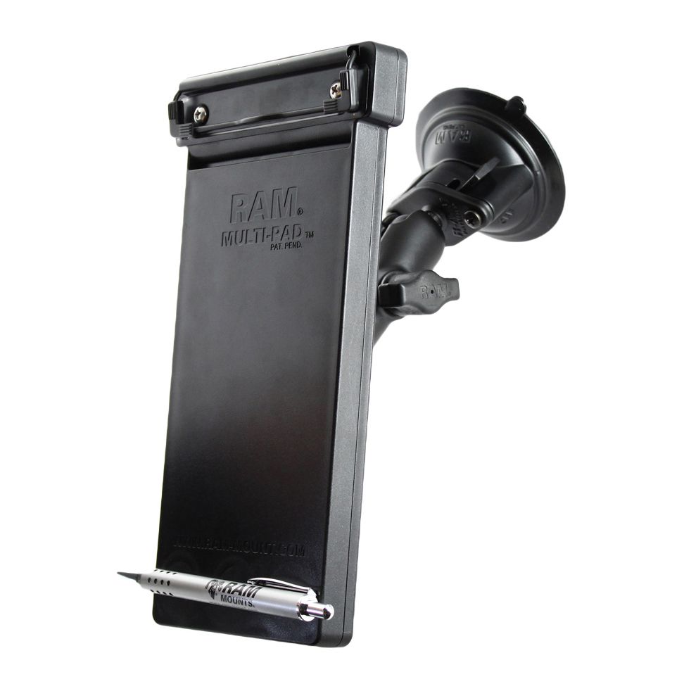 RAM Multi-Pad™ Mount met RAM Twist-Lock™ Suction Cup Base - RAM Mounts RAM-B-166-MP1U afbeelding 1