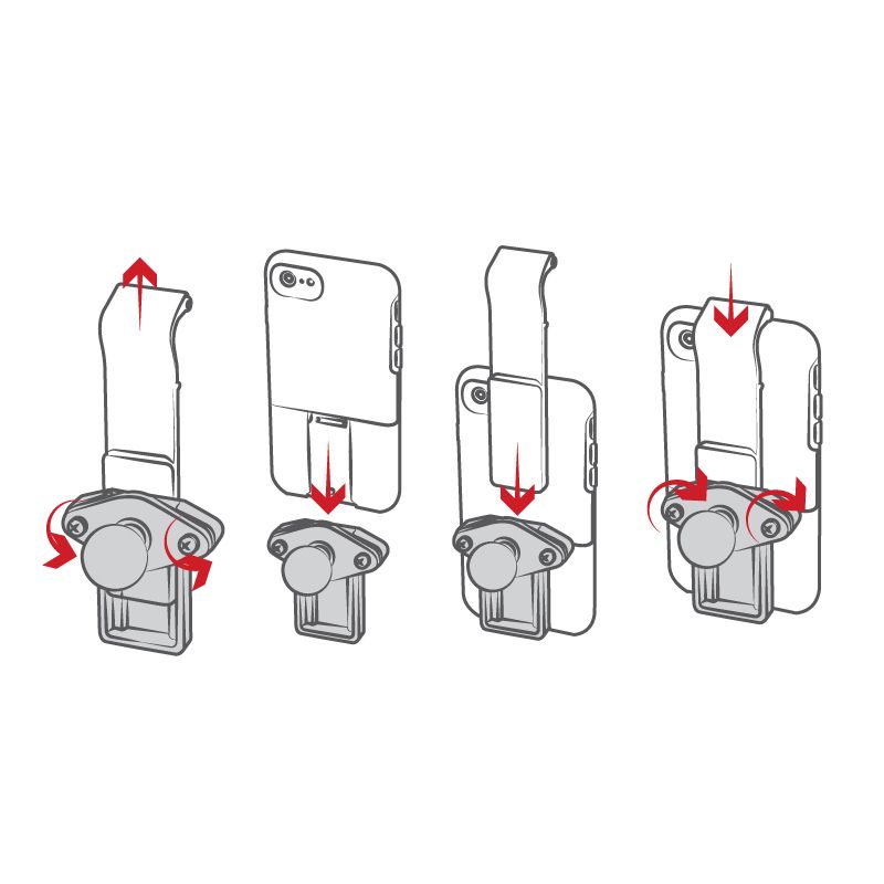 RAM Tough-Claw™ Kleine klemhouder voor telefoons met OtterBox uniVERSE-hoes - RAM Mounts RAM-B-400-OT2U afbeelding 5