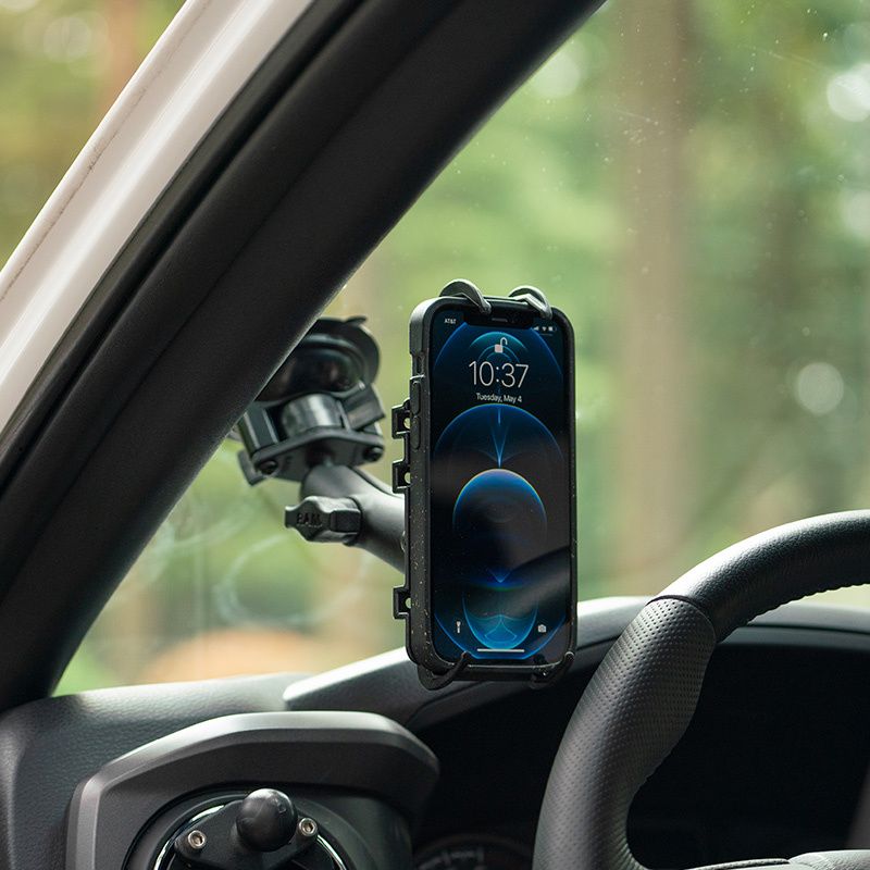 RAM Quick-Grip™ telefoonhouder met RAM Twist-Lock™ zuignapbasis - RAM Mounts RAM-B-166-PD3 afbeelding 2