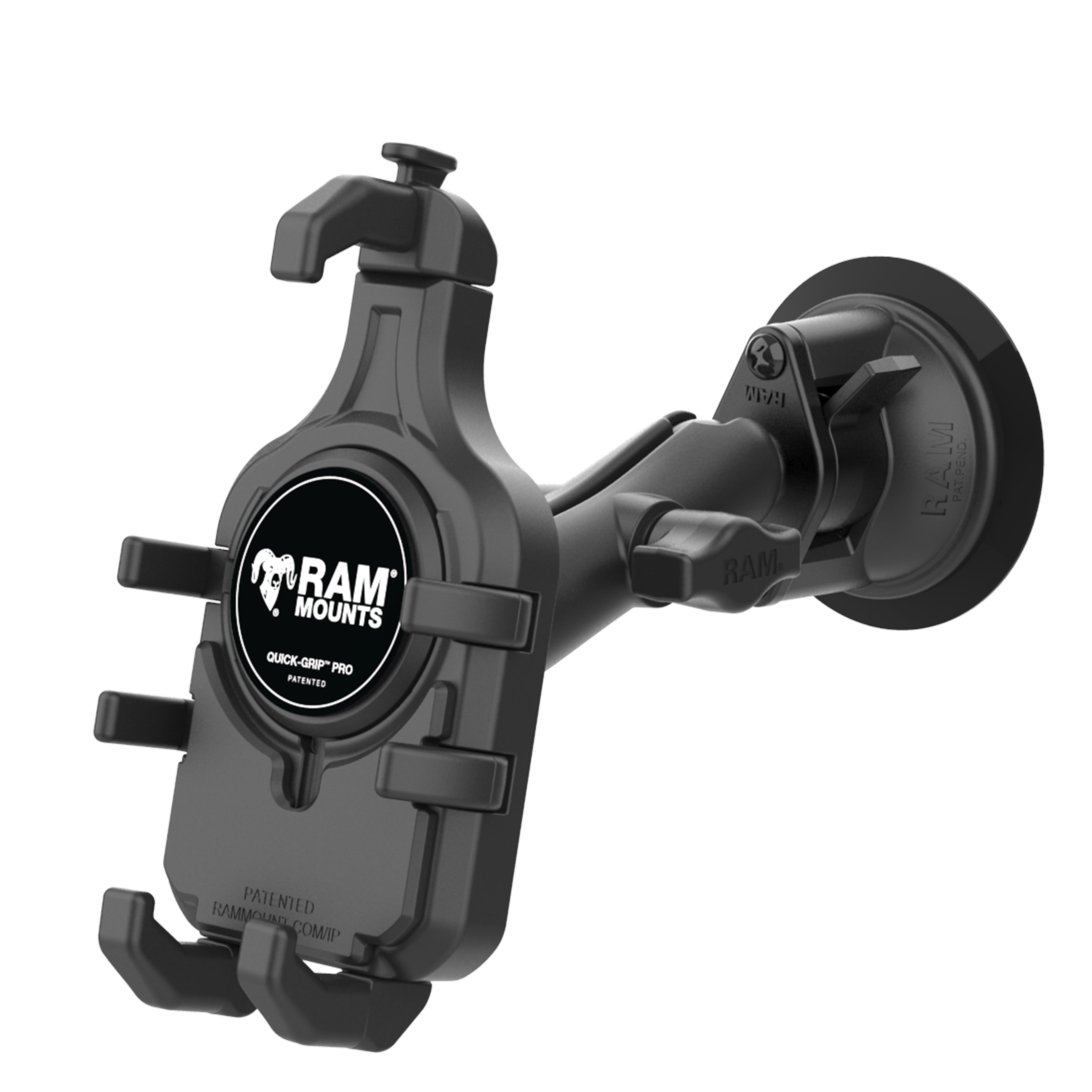 RAM Quick-Grip™ Pro Telefoonhouder met Twist-Lock™ Zuignap - Medium - RAM Mounts RAM-B-166-PD5U afbeelding 2