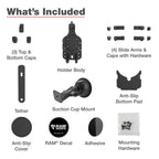RAM Quick-Grip™ Pro Telefoonhouder met Twist-Lock™ Zuignap - Medium - RAM Mounts RAM-B-166-PD5U afbeelding 6
