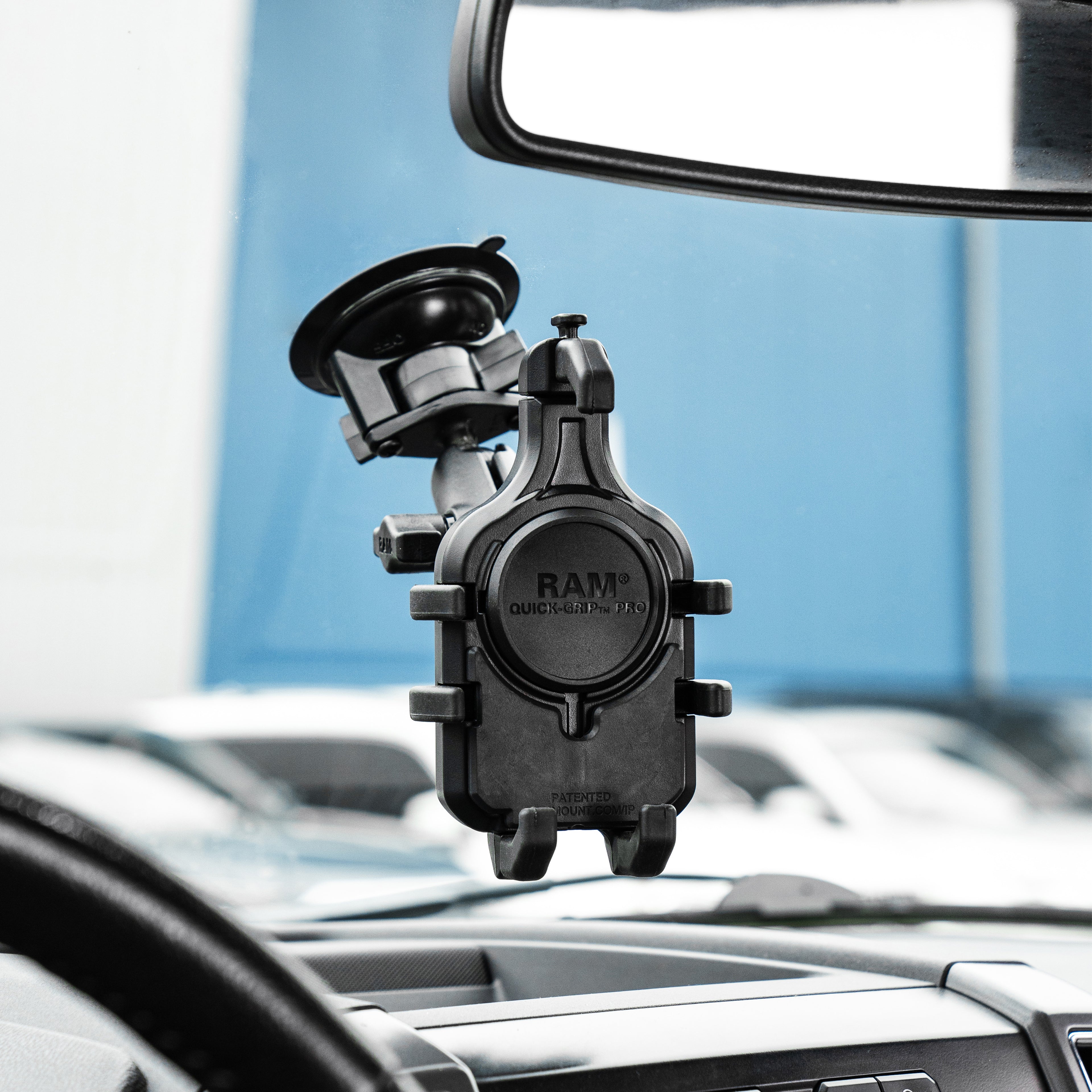 RAM Quick-Grip™ Pro Telefoonhouder met Twist-Lock™ Zuignap - Medium - RAM Mounts RAM-B-166-PD5U afbeelding 8