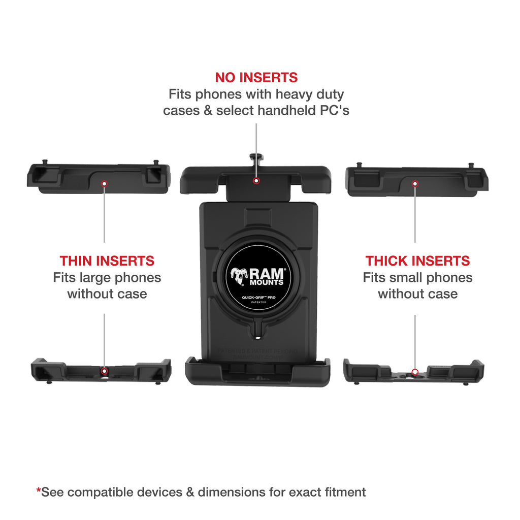 RAM Quick-Grip™ Pro XL Telefoonbevestiging met Twist-Lock™ Vacuümzuignap - RAM Mounts RAM-B-166-PD7U afbeelding 5