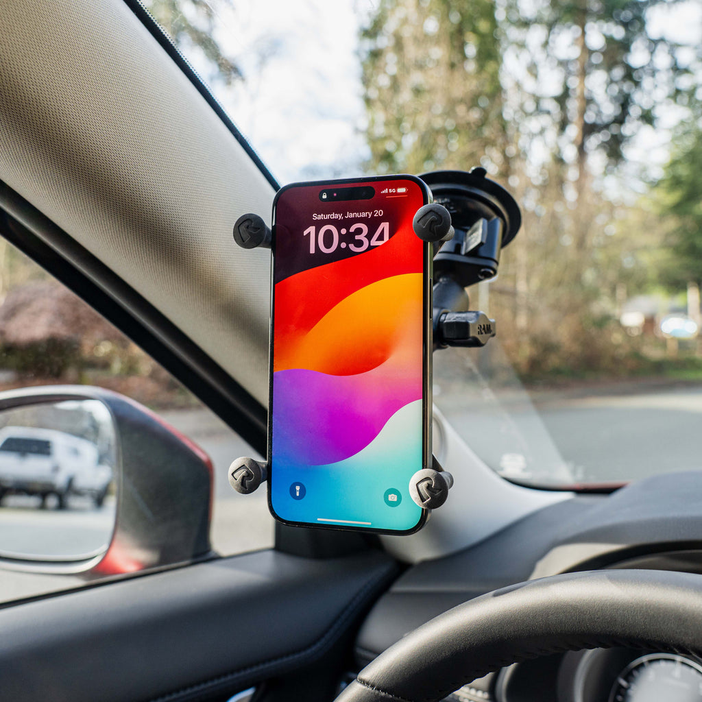 RAM X-Grip® Grote Telefoonhouder met Twist-Lock™ Zuignap - Medium - RAM Mounts RAM-B-166-UN10U afbeelding 4