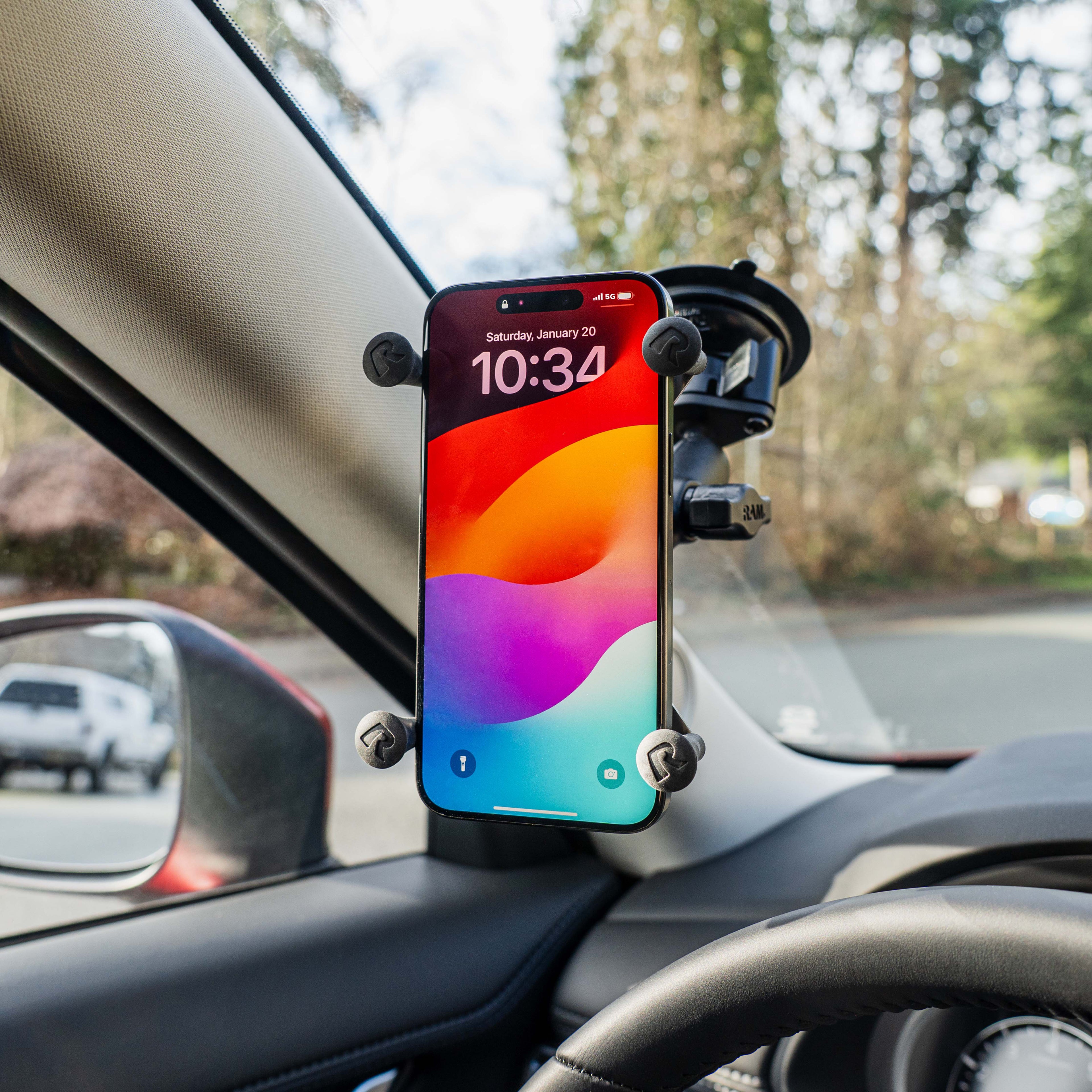RAM X-Grip® Grote Telefoonhouder met Twist-Lock™ Zuignap - Medium - RAM Mounts RAM-B-166-UN10U afbeelding 4