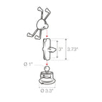 RAM X-Grip® Grote Telefoonhouder met Twist-Lock™ Zuignap - Medium - RAM Mounts RAM-B-166-UN10U afbeelding 9
