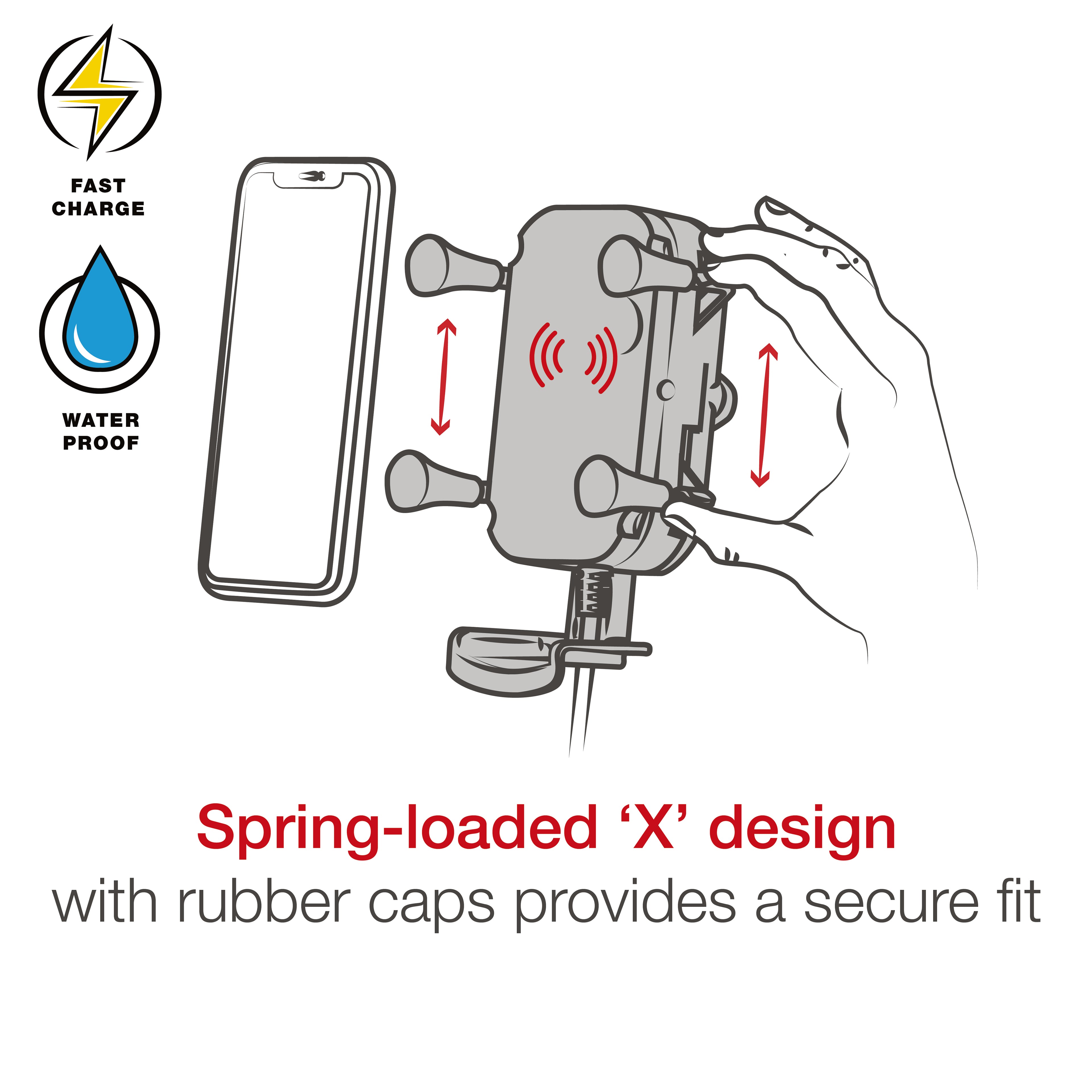RAM Tough-Charge™ 15W Draadloze Oplaadzuigcuphouder - RAM Mounts RAM-B-166-UN12W-1 afbeelding 9