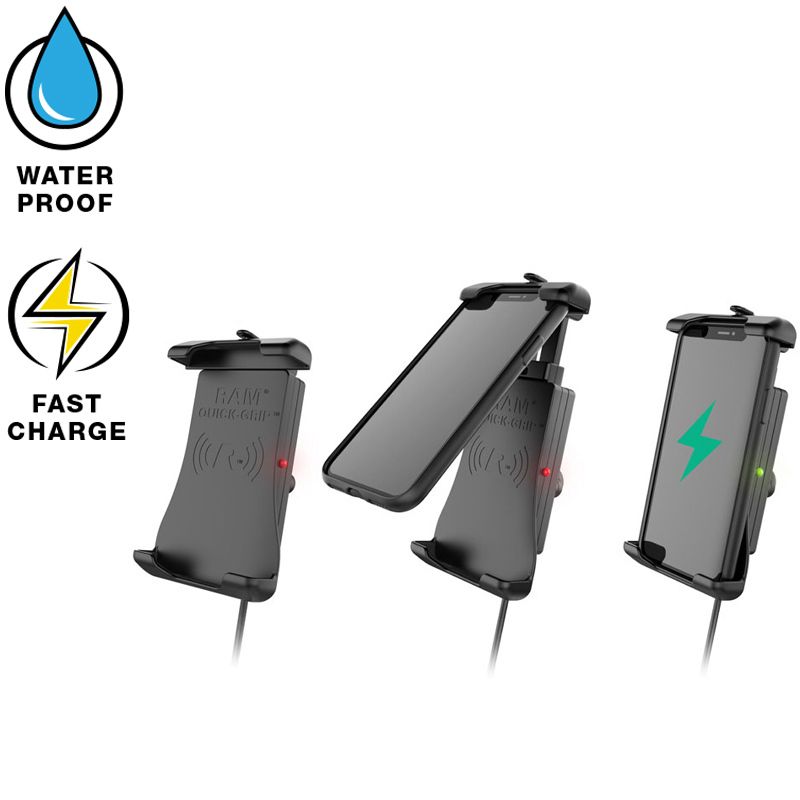 RAM Quick-Grip™ 15W Waterdichte Draadloze Oplaadzuignap Montage - RAM Mounts RAM-B-166-UN14W-1 afbeelding 2