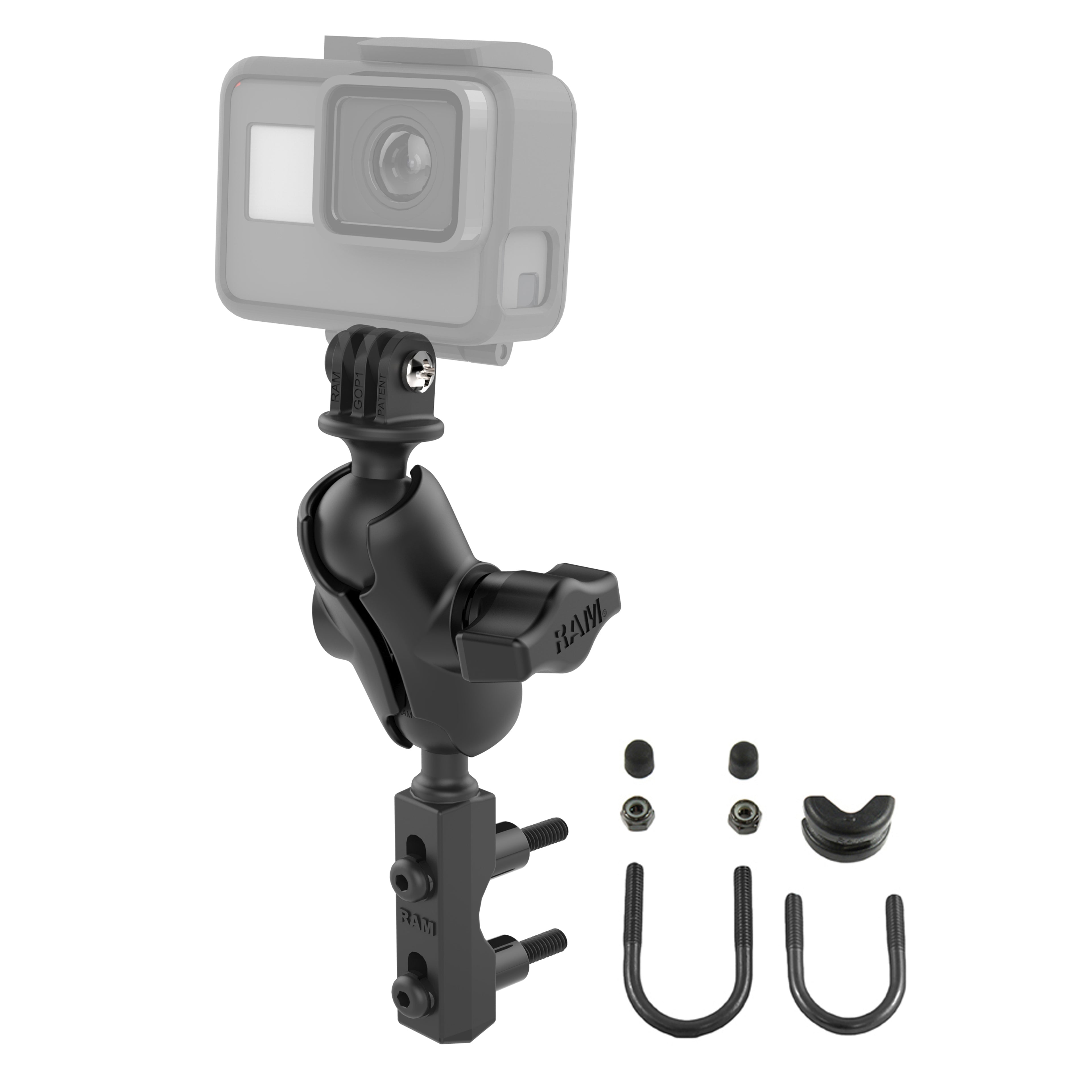 RAM motorfiets remkoppeling reservoir basis met actie camera bevestiging - RAM Mounts RAM-B-174-A-GOP1U